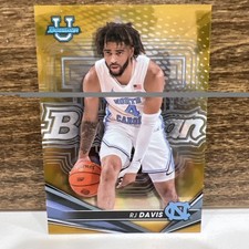 2022-23 Bowman’s Best University Basketball RJ Davis Gold  Refractor # /50