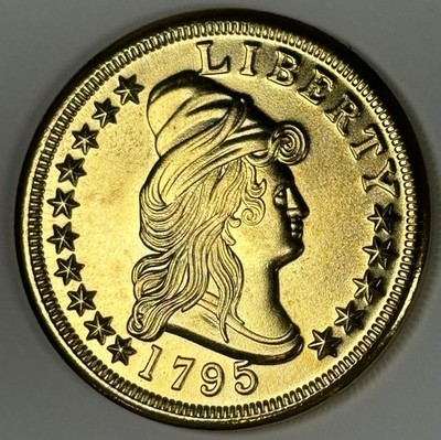 ジュリウス シェルマン : ロス アンジェルス THE FASCINATING HISTORY $5 GOLD HALF EAGLE 1795 COIN - COPY | eBay