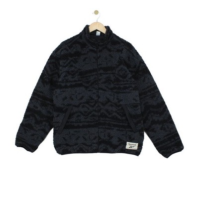 Reebok Fleecejacke Herren Größe M Schwarz Freizeit Oberbekleidung Camouflage