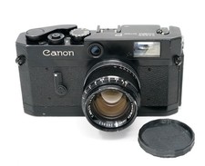 Canon P Black Original Paint 35mm Rangefinder Film Camera L39 w/ 50mm f1.8 Lens