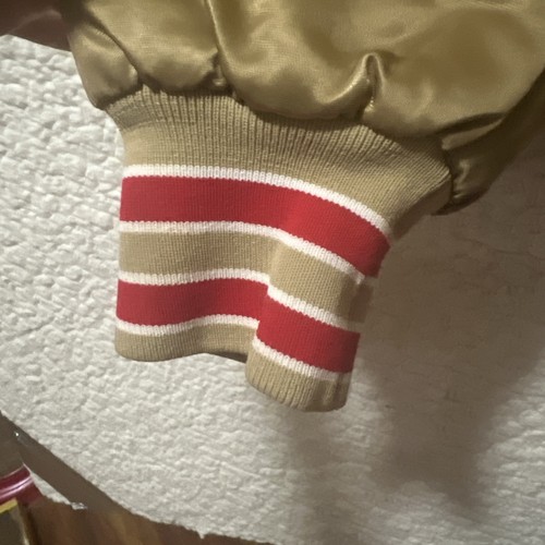 Vintage 90s NFL SAN FRANCISCO 49ERS Stahl-Urban BOMBER JACKET SPELL OUT, Size M - Picture 6 of 24
