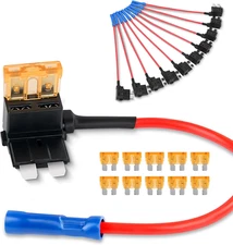 Nilight 12V Car Add-A-Circuit Fuse TAP Adapter with 5 Amp Standard APR ATO ATC B