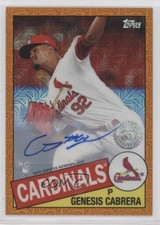 2020 Topps Update Orange 13/25 Genesis Cabrera #CPC-39 Auto 7ut