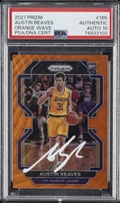 2021 PANINI PRIZM ORANGE WAVE #165 AUSTIN REAVES 11/60 PSA AUTHENTIC AUTO 10