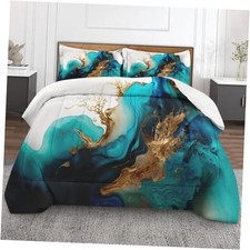 Mint Green Marble Gold Comforter Set Size Teal Turquoise Blue King Marble 35