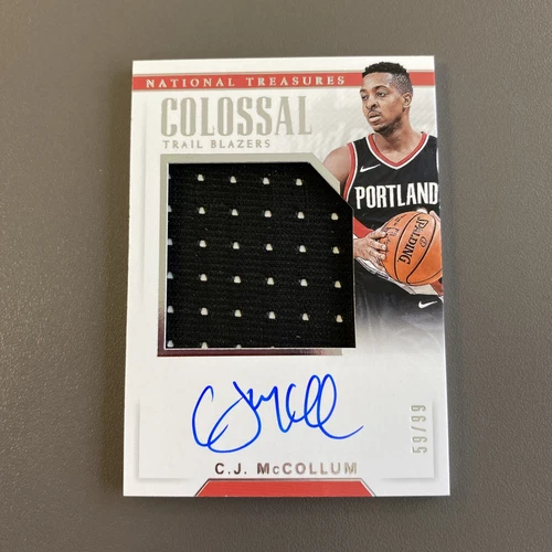 2017-18 National Treasures C.J. McCollum Colossal Patch Auto 59/99