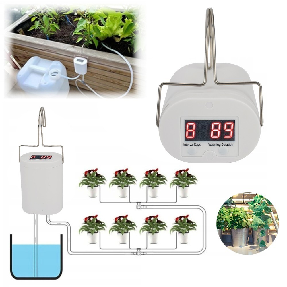 UK Automatic Drip Irrigation System Plant Controller Self Watering Git Garden