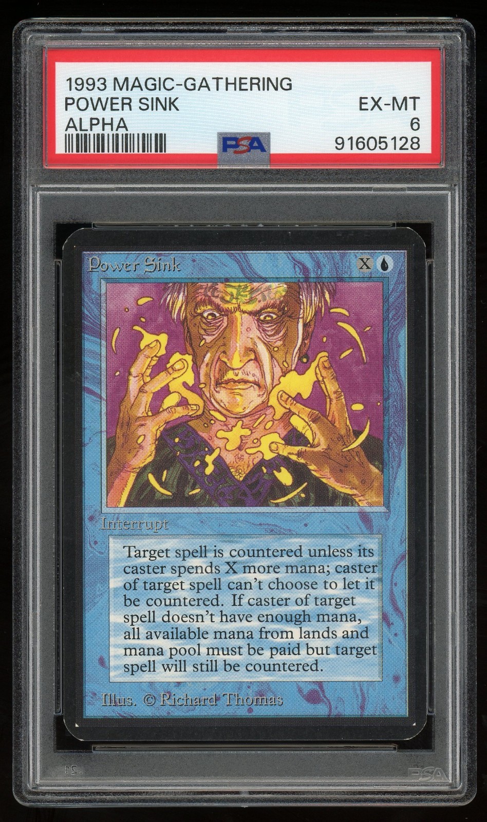 1993 MTG Magic the Gathering Card Alpha Power Sink PSA 6 TCG