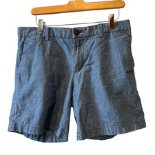 Banana Republic Chambray Chino Shorts Blue 6