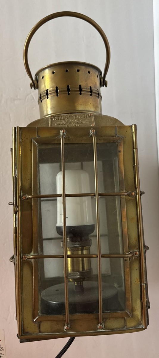 Chief Oil Light Brass Cargo Lantern 1935 Great Britain #3509