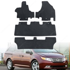 For 2011-2017 Honda Odyssey Front Rear Floor Mats Carpet Waterproof Black Velour For 2011-2017 Honda Odyssey Front Rear Floor Mats Carpet Waterproof Black Velour