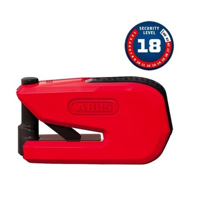 Bloqueo disco freno abus con alarma 8078 detecto b-sb smartx 2.0 rojo para moto