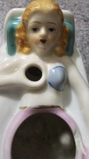 “naughty Nodder” Novelty Smoking Ashtray Lady in Bathtub Missing Legs & Fan