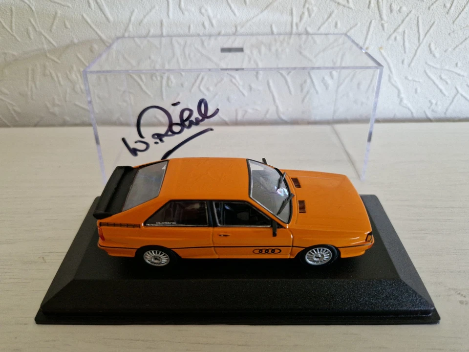 Audi Quattro 1980 Audi Tradition 2013 W.Röhrl Org.Signiert Minichamps 1:43 OVP - Bild 2 von 4