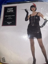    Flashy Flapper Adult 2 Piece Women  s Halloween Costume Medium 6-8 