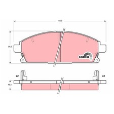 Satz Bremsbeläge Bremsklötze vorne für Nissan X-Trail 1 T30 | 24202561