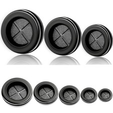 85PCS Rubber Grommet Kit 5 Sizes Double Sided Round Electrical Wire Gaskets C...