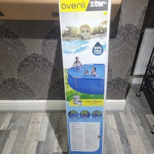 SWIMMING POOL BEST Avenli 14ft X33" ROUND STEEL FRAME ABOVE GROUND SUMMER GARDEN