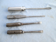 Vtg Screwdrivers Lot (4) CRESCENT T/Cross-Handle Screwdrivers & Tuffy Etc.