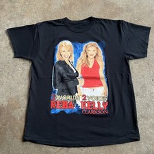 Reba McEntire & Kelly Clarkson 2 Worlds 2 Voices Tour 2008 Double-Sided T-Shirt