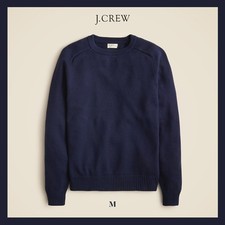 NWT - J. CREW Men's Navy Heritage Cotton Crewneck Sweater Sz M 79