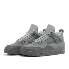 Nike Air Jordan 4 Retro SE Wet Cement Full Grey Nubuck Unisex Sneakers FQ7928-00