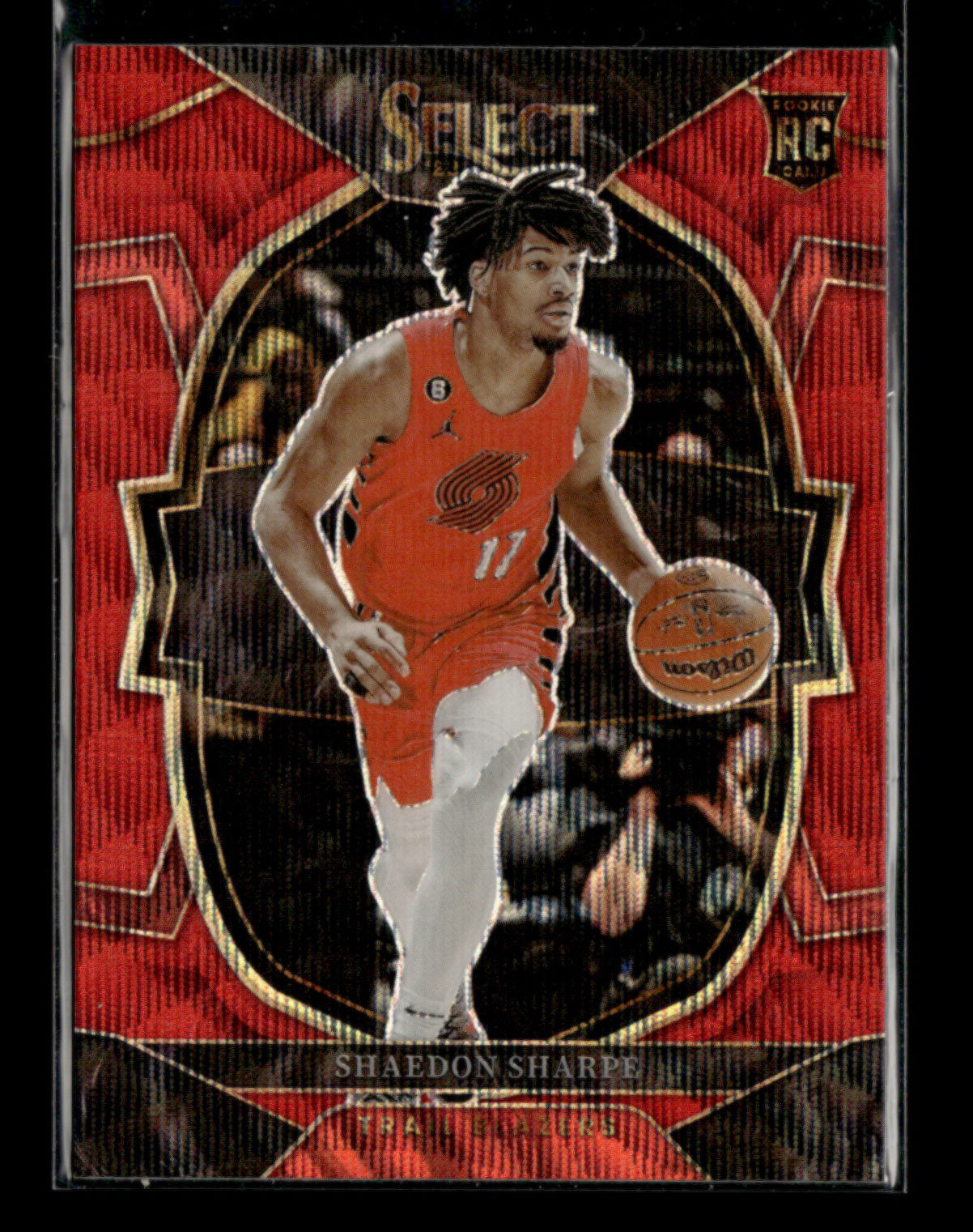Shaedon Sharpe 2022-23 Panini Select Basketball Concourse RC Red Wave ② [jm83