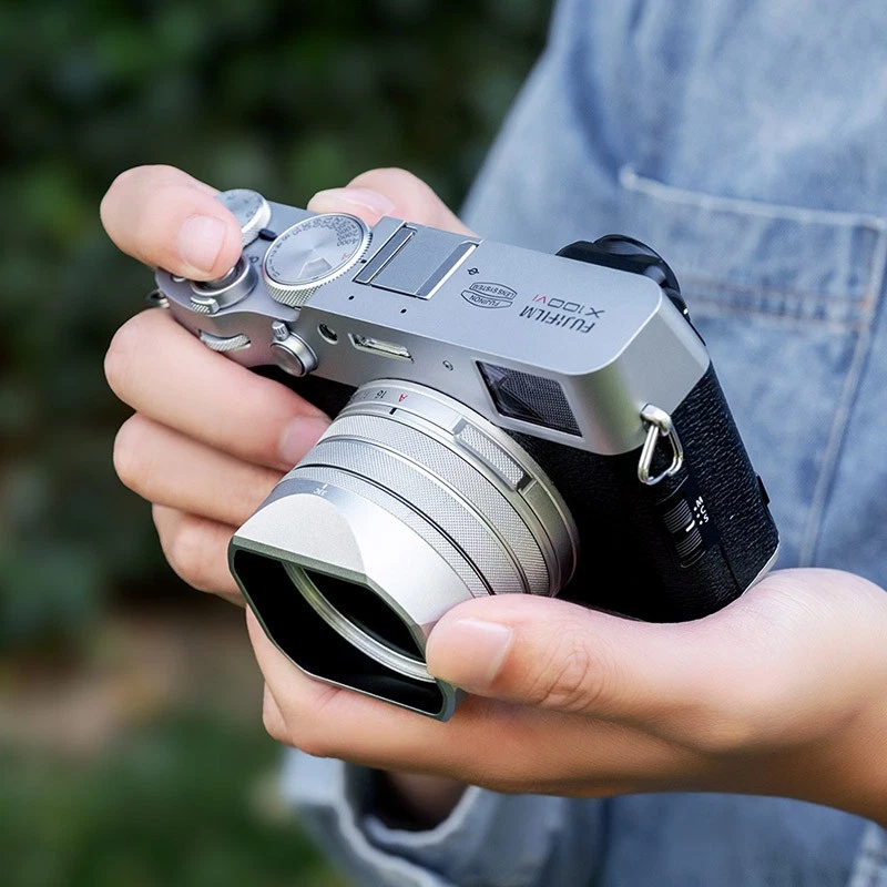 JJC Metal Lens Hood Square Lens Cap Adapter Ring for Fujifilm X100VI X100V X100F - Image 2 of 4