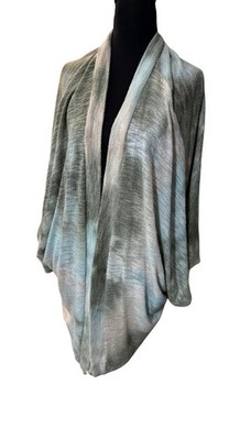 Cherish Loose Weave Marble Yarn Open Front Shawl Cardigan In Pastels O/S