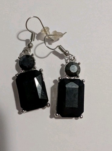 Lotto di 15 pezzi bigiotteria costume glamour gotico varietà fumè e nero vintage ad oggi - Foto 7 di 16