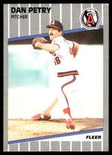 Dan Petry 1989 Fleer #486 California Angels MLB READ FREE SHIPPING AutographDen