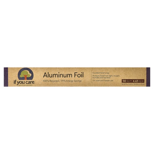 100% Recycled Aluminum Foil, 50 sq ft (52.49 ft x 42 in)