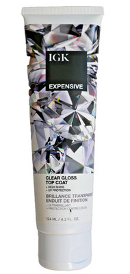 IGK Expensive Clear Gloss Top Coat High Shine 4.2oz/124ml Full Size Hi-Shine