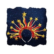 Light Up Yellow Star Flame Headband Halloween Costume Hair Accessory