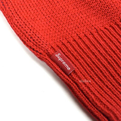 NWT Supreme Thrasher Red Jacquard Knit Logo Crewneck Sweater M