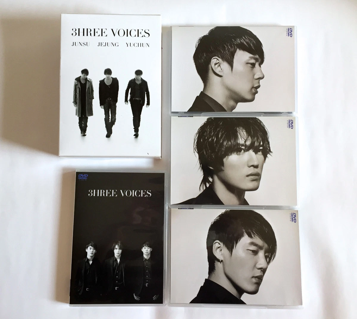 JUNSU JEJUNG YUCHUN 3HREE VOICES JAPAN 4 DVD BOX RZBD-46600/3 JYJ TVXQ K-POP B01
