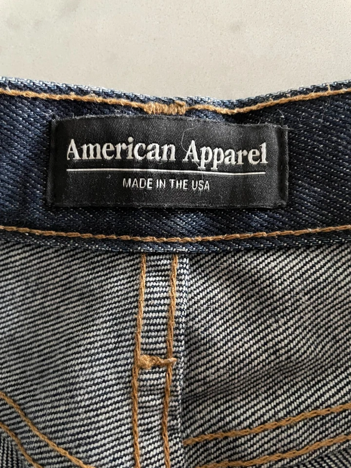 American Apparel Womens Crop Jeans - Size 28 -High Waist Tapered Leg Made in USA - image 4 of 4
