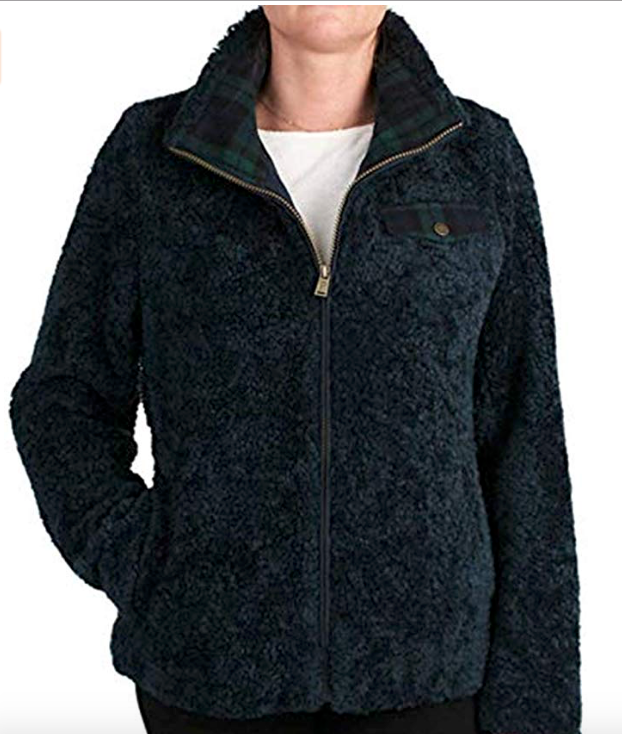 Manteau Sherpa Femme Pendleton - Laine Et Polyester Doublure à Carreaux - Taille L - Occasion Très Bon état