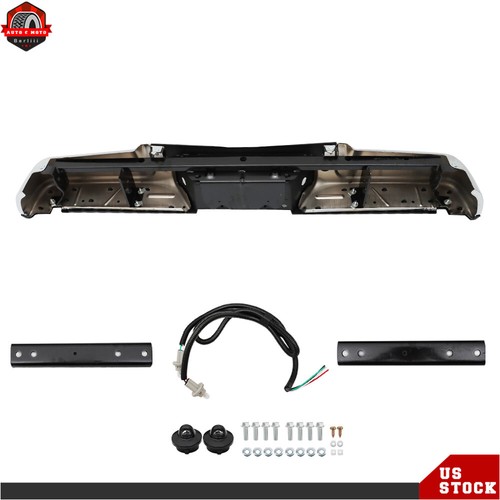 Rear Step Bumper Assembly For 2008-2016 Ford F-250 F-350 Super Duty Chrome Steel - Picture 7 of 13