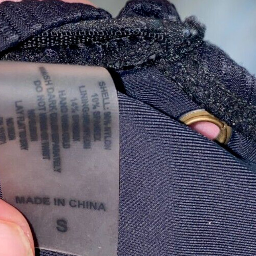 Tinibikini Swimwear Bikini Top Size S Black Padded Small Biker Style