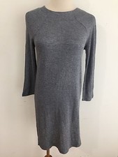 ZARA W/B Collection T-Shirt Shift Tunic Dress Semi-Sheer Gray Size S NWT!