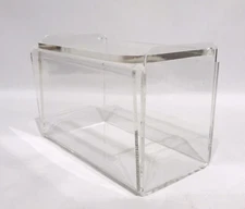 Clear Lucite Box Sewing Storage Organizer Box with  Lid 3.5x5.5