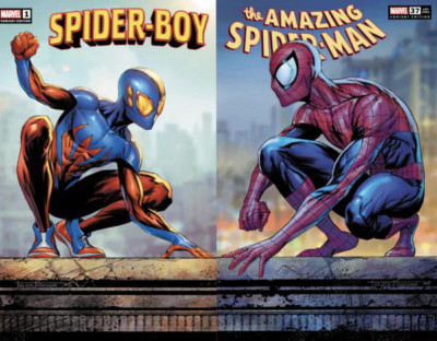 SPIDER-BOY #1 & ASM 37 CONNECTING COVER EXCLUSIVE TRADE SET - TYLER KIRKHAM