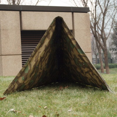 WW2 GERMAN SHELTER QUARTER TEND SPLINTER CAMO REVERSIBLE TENT
