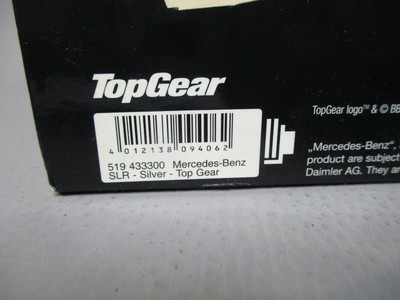 Miniature MINICHAMPS 1/43 Mercedes Benz SLR McLaren - TopGear - Argentée
