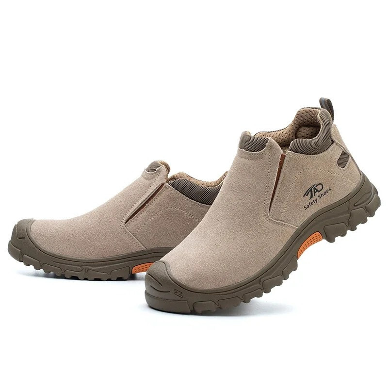 Bottes de sécurité de soudage en cuir noir pour hommes pointure 42