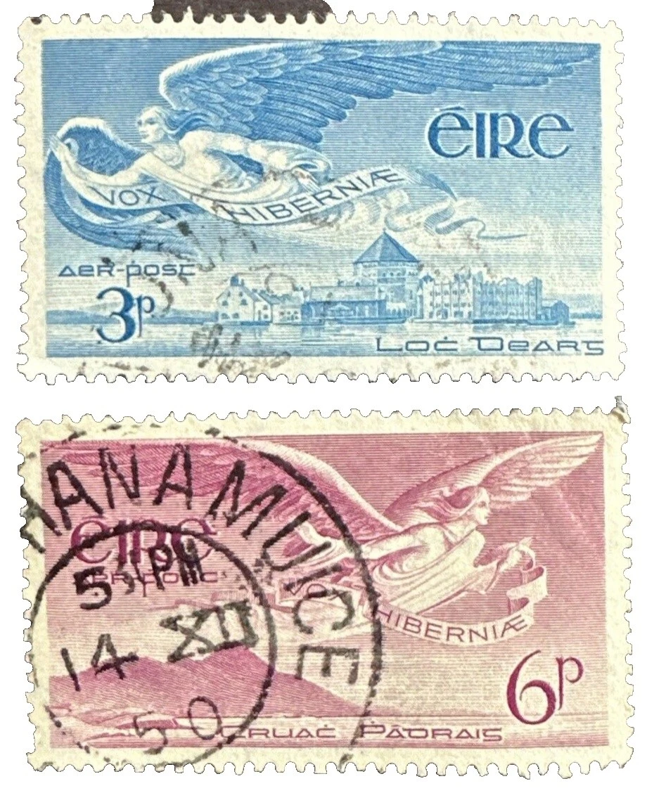 Aviation Air Mail Irish Stamps