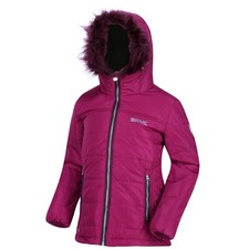 Kids' Fur Trim Quilted Hooded Jacket Regatta Westhill RKN087 #HE20