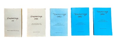 Uncoverings 1980 -1984 The Research Papers By American Quilt Study Group Lot