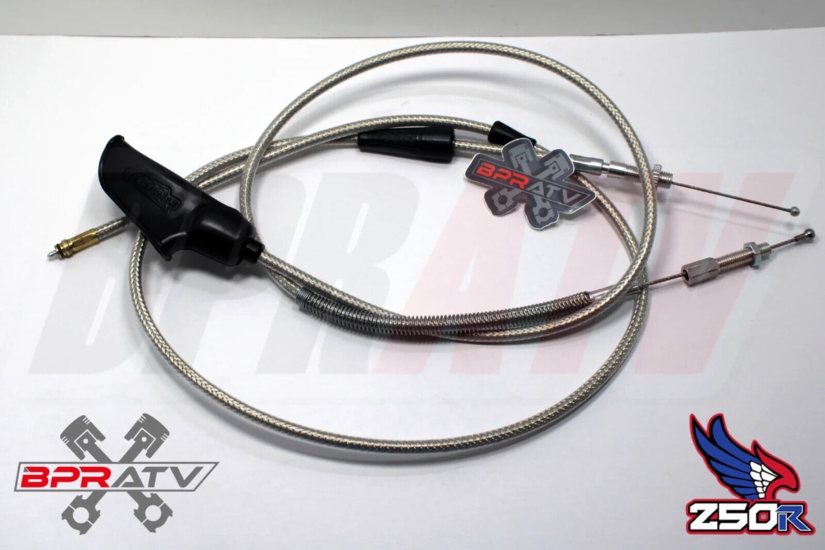 Honda TRX250R TRX ATC 250R Steel Braided Terry Thumb Throttle